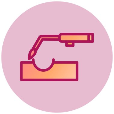 Gördüm. Web simgesi basit illüstrasyon