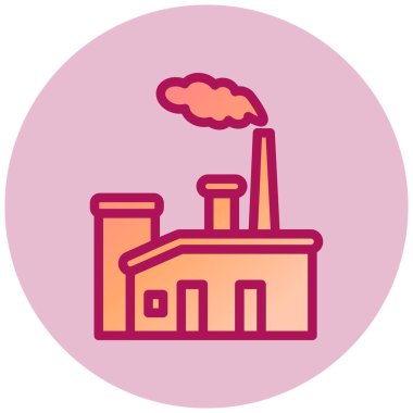 Fabrika. Web simgesi basit illüstrasyon