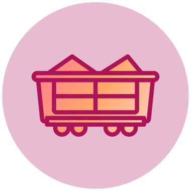 El arabası. Web simgesi basit illüstrasyon