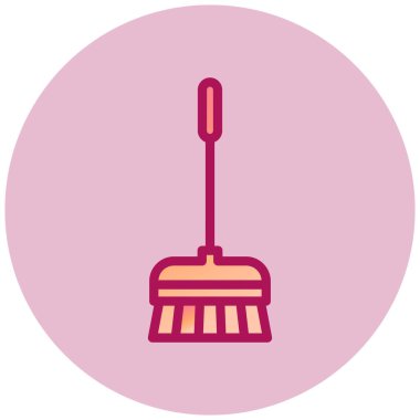 Süpürge. Web simgesi basit illüstrasyon