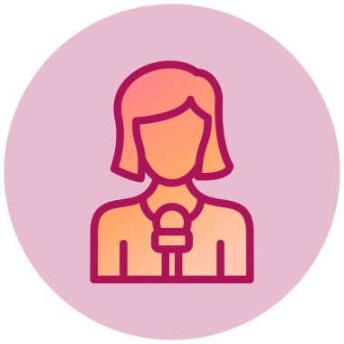 Kadın Avatar. Basit illüstrasyon