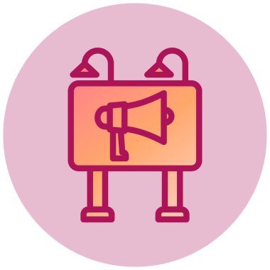 Megafon. Web simgesi basit illüstrasyon