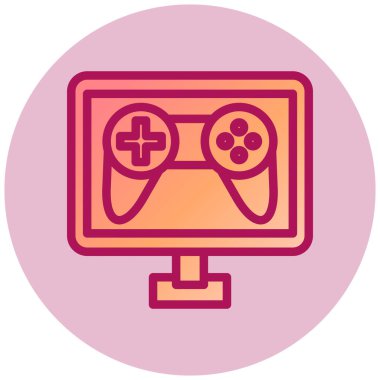 Oyun kolu. Web simgesi basit illüstrasyon