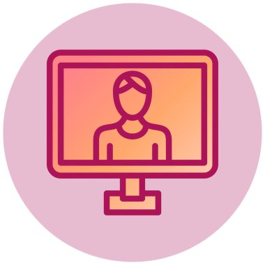 kullanıcı. Web simgesi basit illüstrasyon