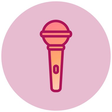 Mikrofon. Web simgesi basit tasarım