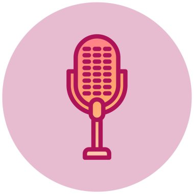 Mikrofon. Web simgesi basit tasarım