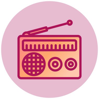 Radyo. Web simgesi basit tasarım