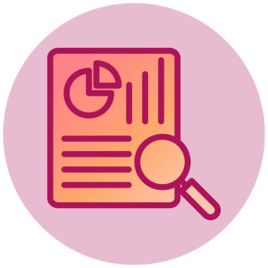 Analiz. Web simgesi basit illüstrasyon