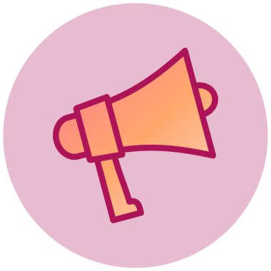 Megafon. Web simgesi basit illüstrasyon