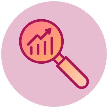 Analizler. Web simgesi basit illüstrasyon