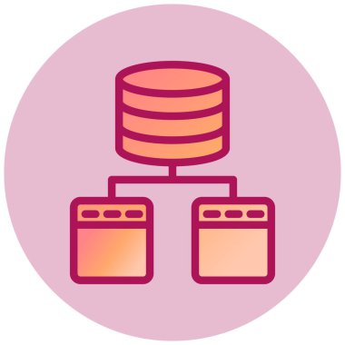 veritabanı. Web simgesi basit illüstrasyon
