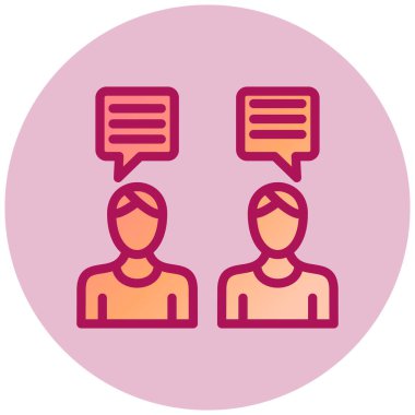 Sohbet. Web simgesi basit illüstrasyon