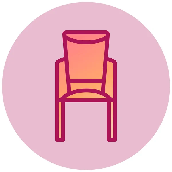 Chaise Icône Web Illustration Simple — Image vectorielle