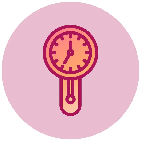 Reloj Icono Web Ilustración Simple — Vector de stock