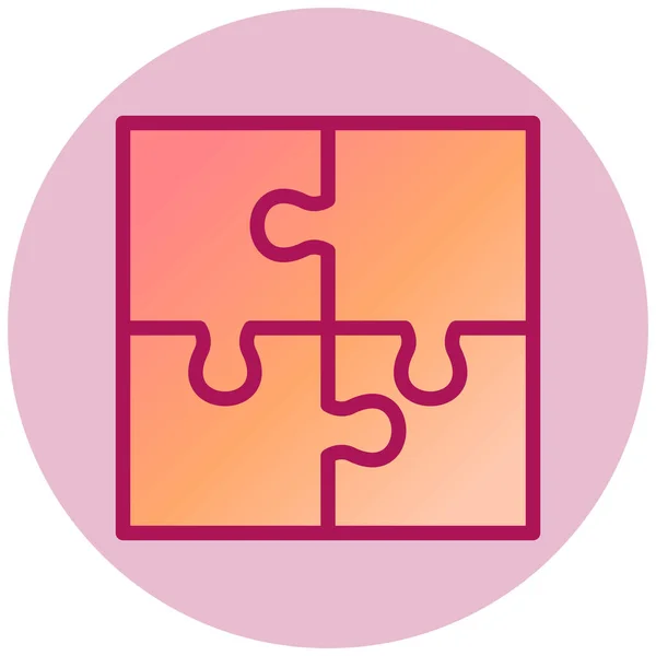 Puzzle Icono Web Diseño Simple — Vector de stock