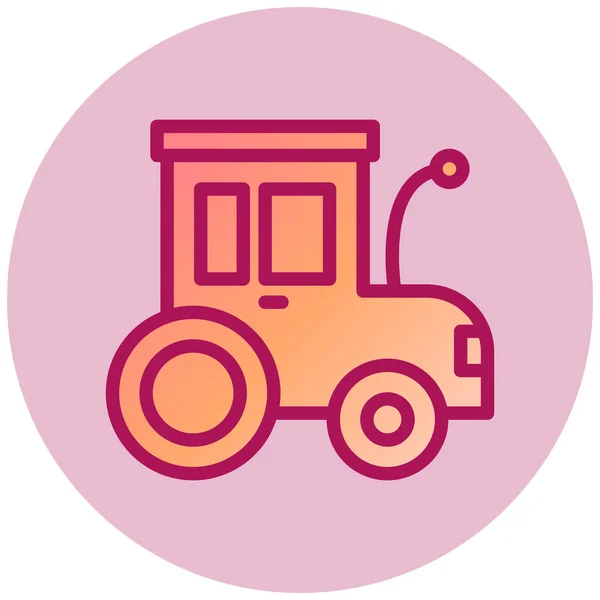 Traktor Web Symbol Einfache Illustration — Stockvektor