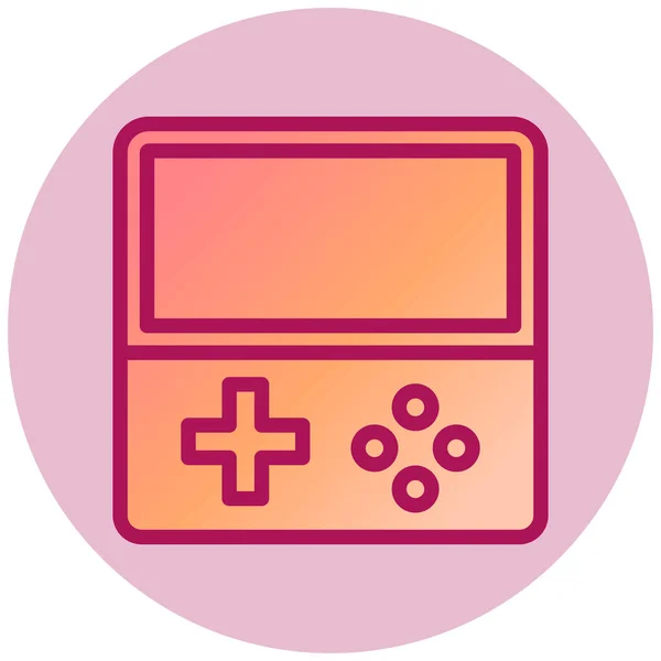 Consola Juegos Diseño Simple — Vector de stock