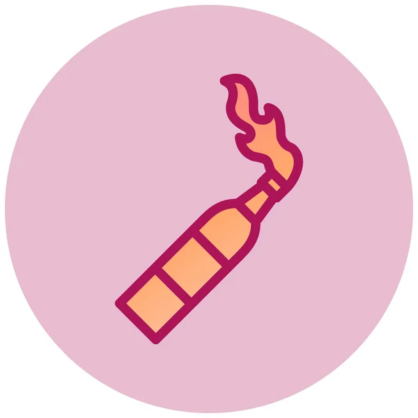 Vector Illustration Single Torch Icon — Stockvector