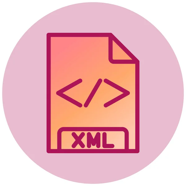Xml File Format Icon Illustration — Stock Vector