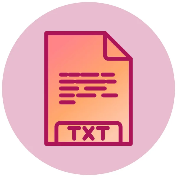 Txt File Format Icon Illustration — Stock vektor