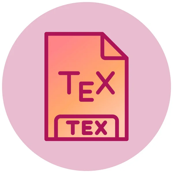 Tex File Format Icon Illustration — Stock vektor