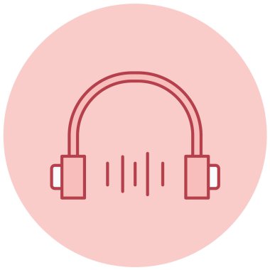 Kulaklık. Web simgesi basit tasarım