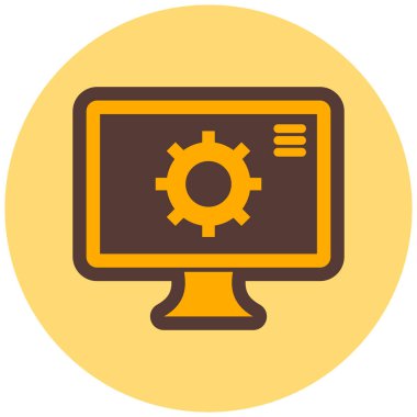 Bilgisayar. Web simgesi basit illüstrasyon