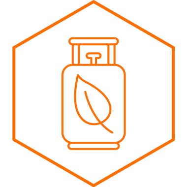 Bio Gaz basit simgesi, vektör illüstrasyonu