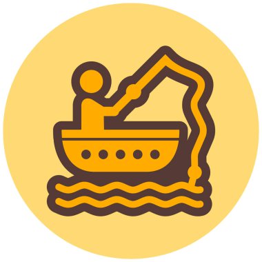 Tekne. Web simgesi basit illüstrasyon