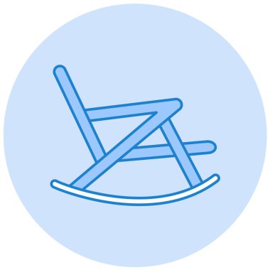 Sandalye. Web simgesi basit illüstrasyon