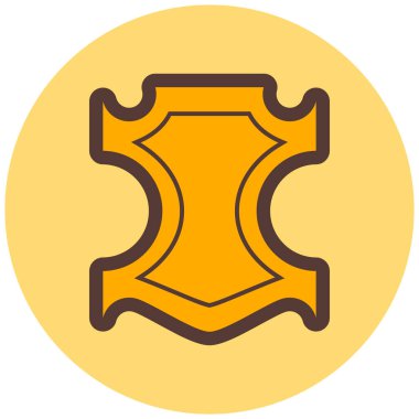 Kalkan. Web simgesi basit illüstrasyon