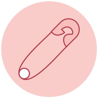 Tek izole edilmiş iğne simgesinin vektör çizimi