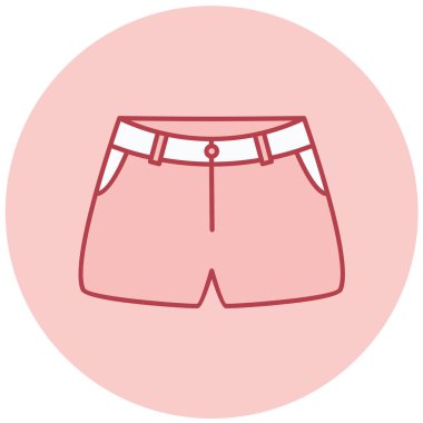 Şort. Web simgesi basit illüstrasyon