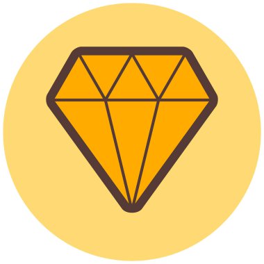 Elmas. Web simgesi basit illüstrasyon