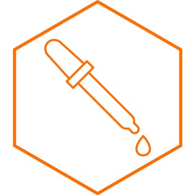 Göz damlası basit simgesi, vektör illüstrasyonu