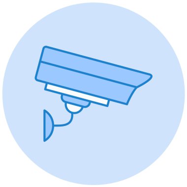 Güvenlik kamerası simgesi, vektör illüstrasyonu