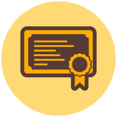 Sertifika. Web simgesi basit tasarım