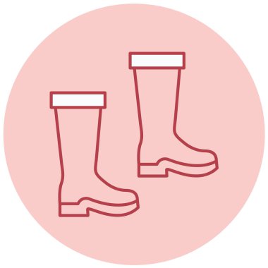 Çizmeler. Web simgesi vektör illüstrasyonu