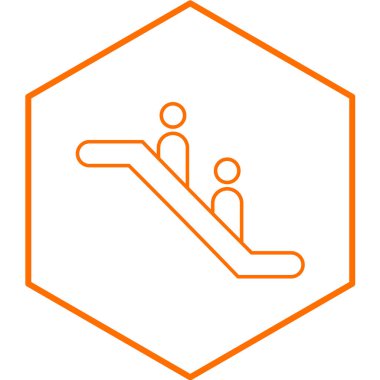 Yürüyen merdiven simgesi işareti. İnternetteki sembol