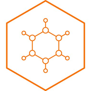 Polimer simge vektör illüstrasyonu