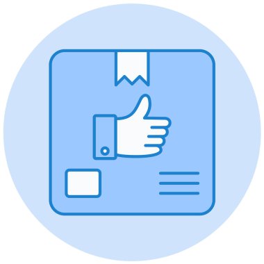 Düz bir dağıtım simgesinin vektör çizimi