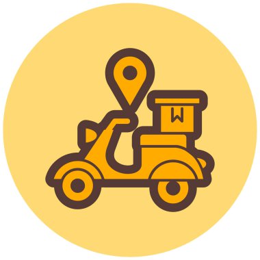 Teslimat. Web simgesi basit illüstrasyon