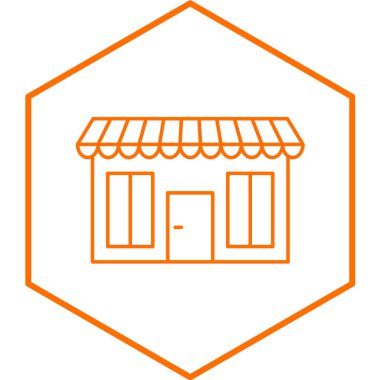 dükkan simgesi vektör illüstrasyonu