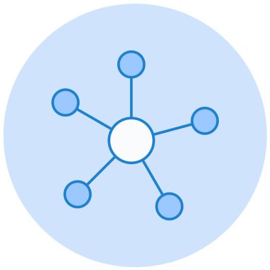 Molekül. Web simgesi basit tasarım