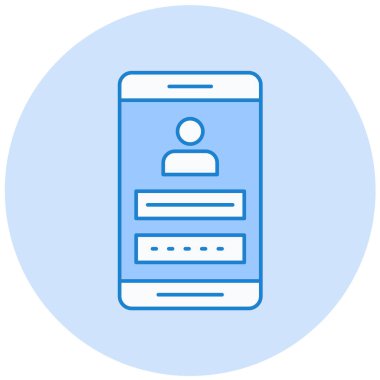 Cep telefonu. Web simgesi basit illüstrasyon