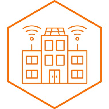 akıllı ev ikonu. Taslak ev vektör çizelgesi. beyaz arkaplanda izole.