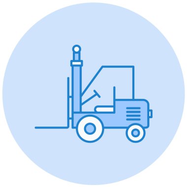 Forklift kamyon. Vektör çizim