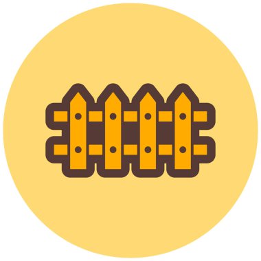 Çit. Web simgesi basit illüstrasyon