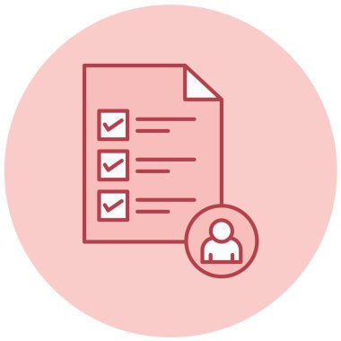 Kontrol listesi. Web simgesi basit illüstrasyon