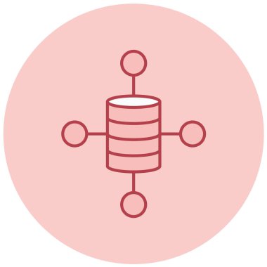 veritabanı. Web simgesi basit illüstrasyon